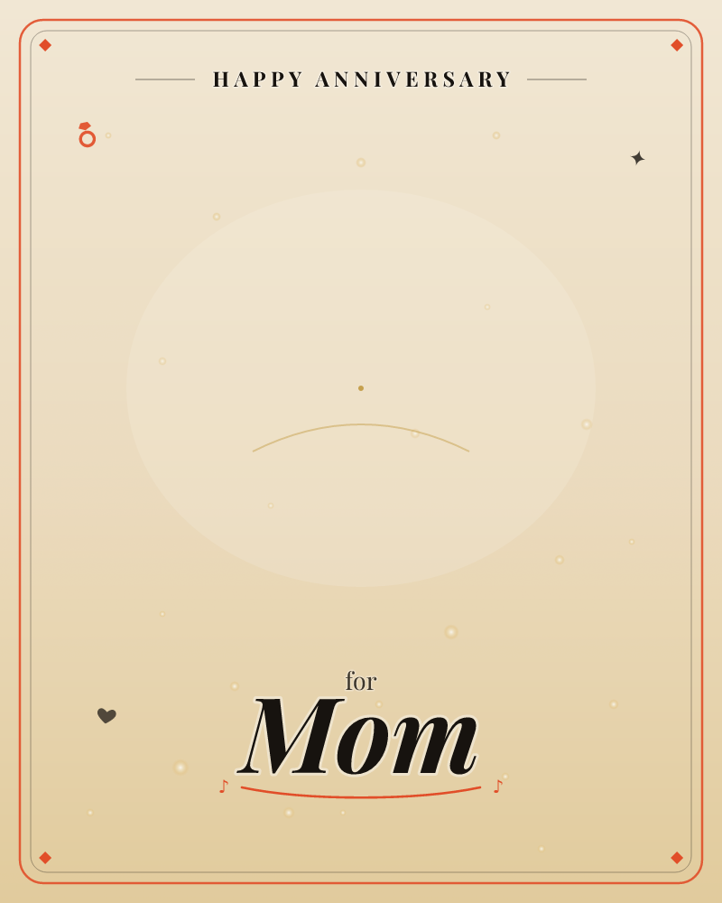 A soft glowing orb hovers against a gradient of warm cream and taupe, with a thin golden arc curving beneath a single small dot like a minimalist sun…, a anniversary e-card design by @DittyCityTeam