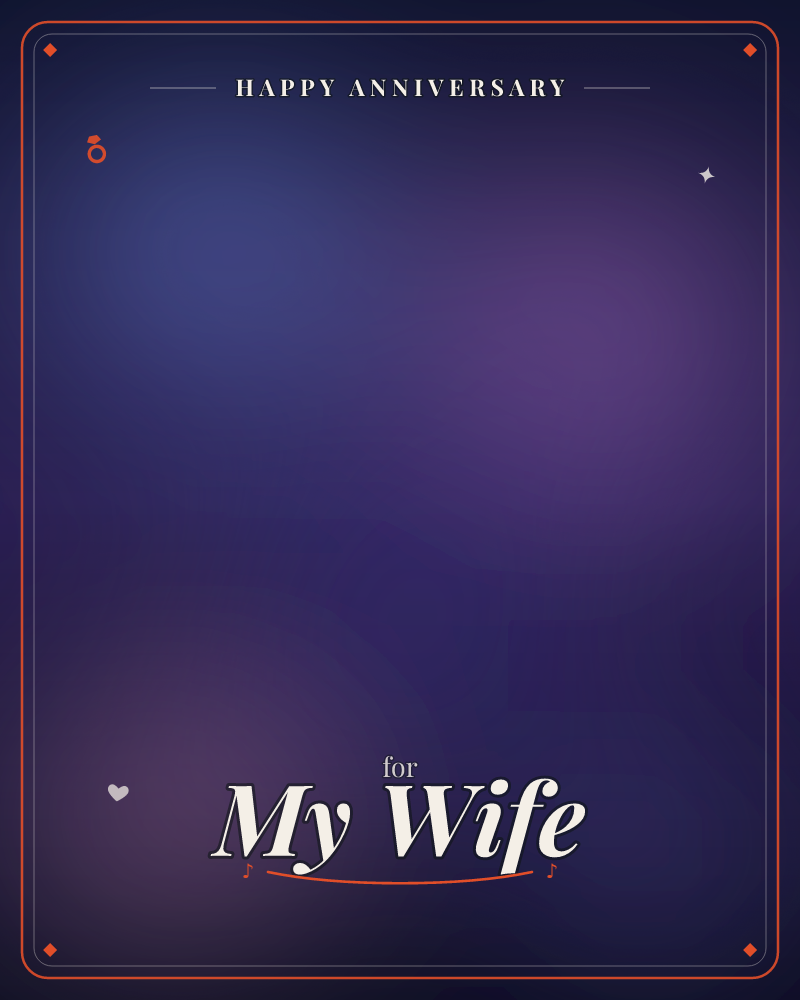 A soft field of deep indigo and violet light melts across the page like dusk seen through frosted glass, with a faint bloom of blue in one corner and a…, a anniversary e-card design by @DittyCityTeam