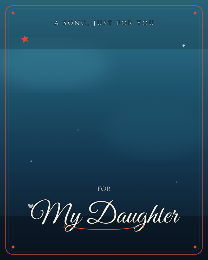 A deep teal-blue night sky fades from near-black at the top and bottom into a glowing band of lighter blue at the centre, scattered with a few faint…, a any occasion e-card design by @DittyCityTeam