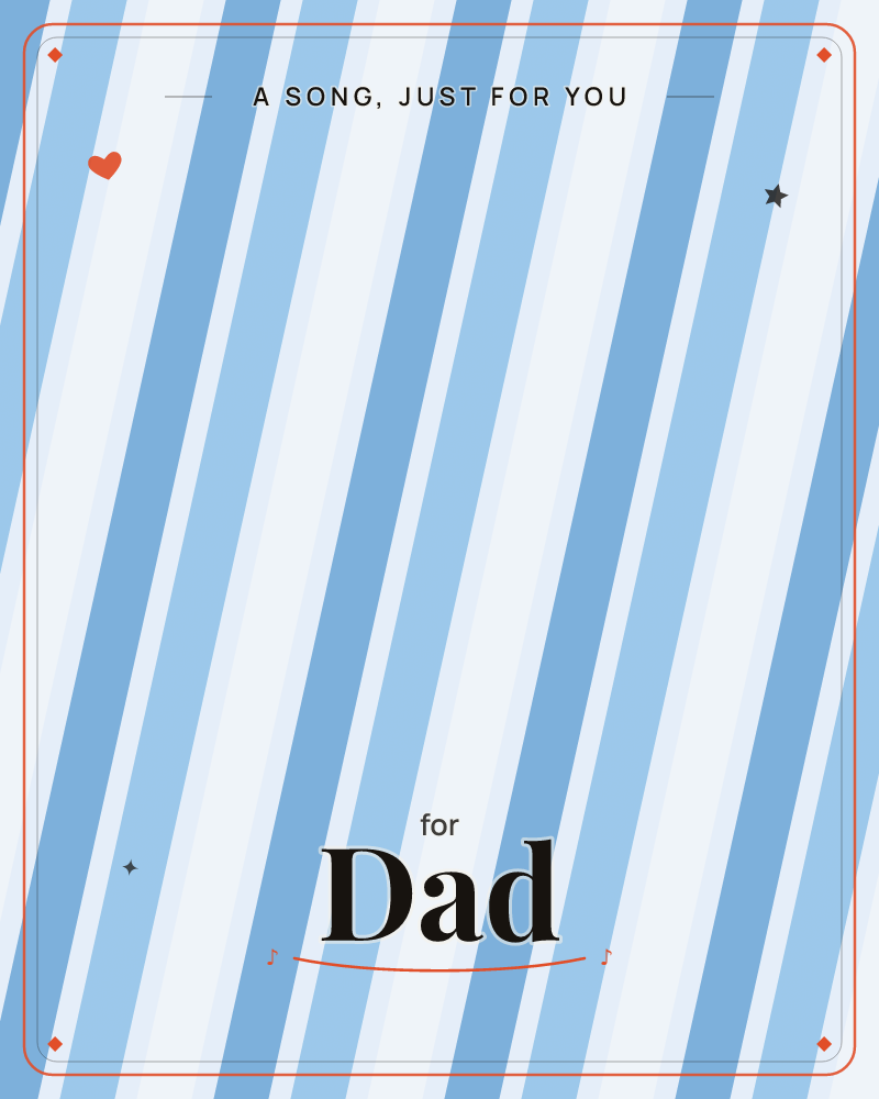 A field of diagonal stripes in varying widths of blue sweeps across the page, from pale icy tones to deeper steel blue, with soft white bands catching…, a any occasion e-card design by @DittyCityTeam