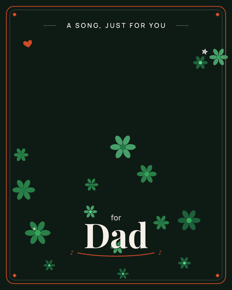 A near-black background is scattered with small five-petaled flowers glowing in soft jade green, some bright and crisp while others fade into shadow…, a any occasion e-card design by @DittyCityTeam
