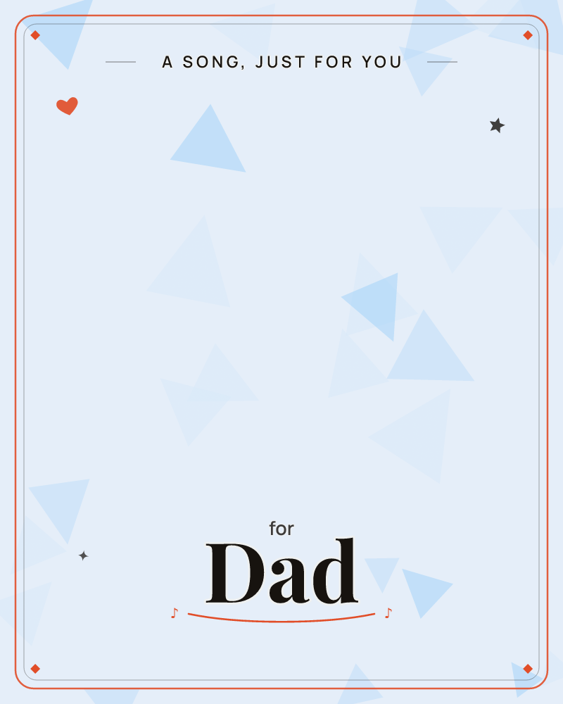 A scattering of pale blue triangles floats across a soft gradient background, darker grey-blue at the edges and glowing almost white at the centre, a any occasion e-card design by @DittyCityTeam