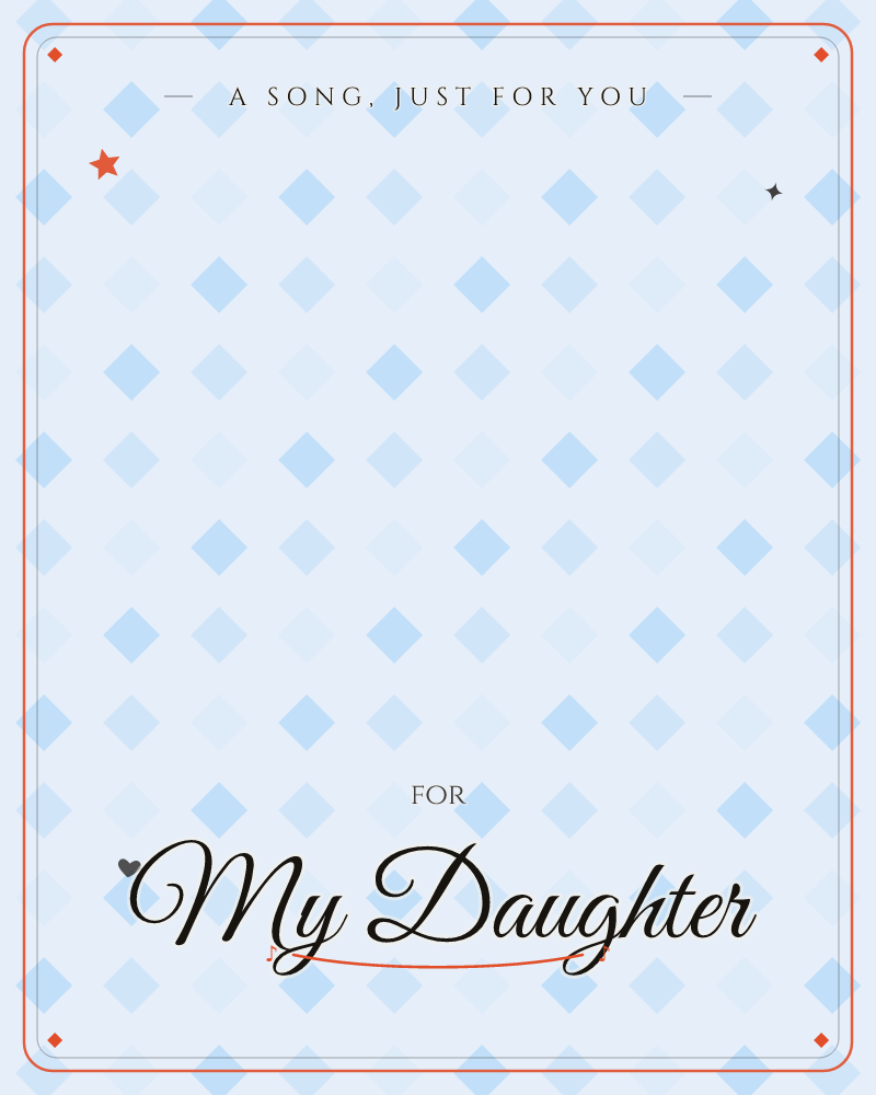 A quiet repeating pattern of soft blue diamonds floats across a pale background that glows brighter in the middle and fades to a cooler grey-blue at…, a any occasion e-card design by @DittyCityTeam
