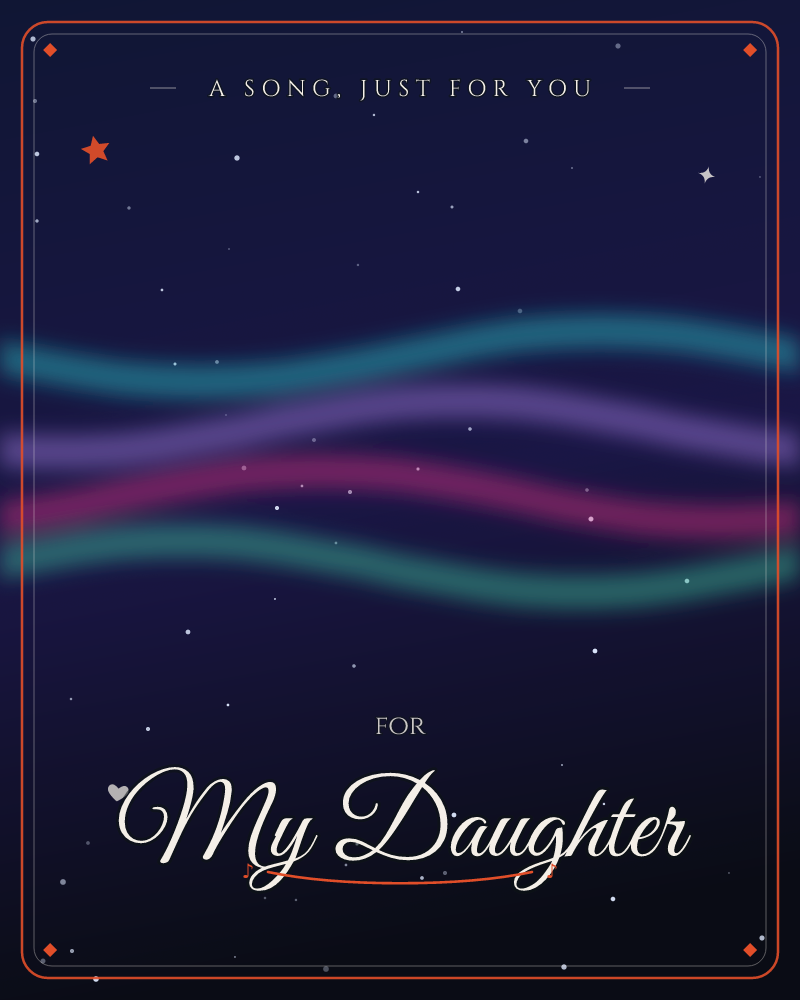 A deep night sky glows with soft ribbons of aurora light in teal, violet, magenta, and jade drifting in wide horizontal waves across the middle of the…, a any occasion e-card design by @DittyCityTeam