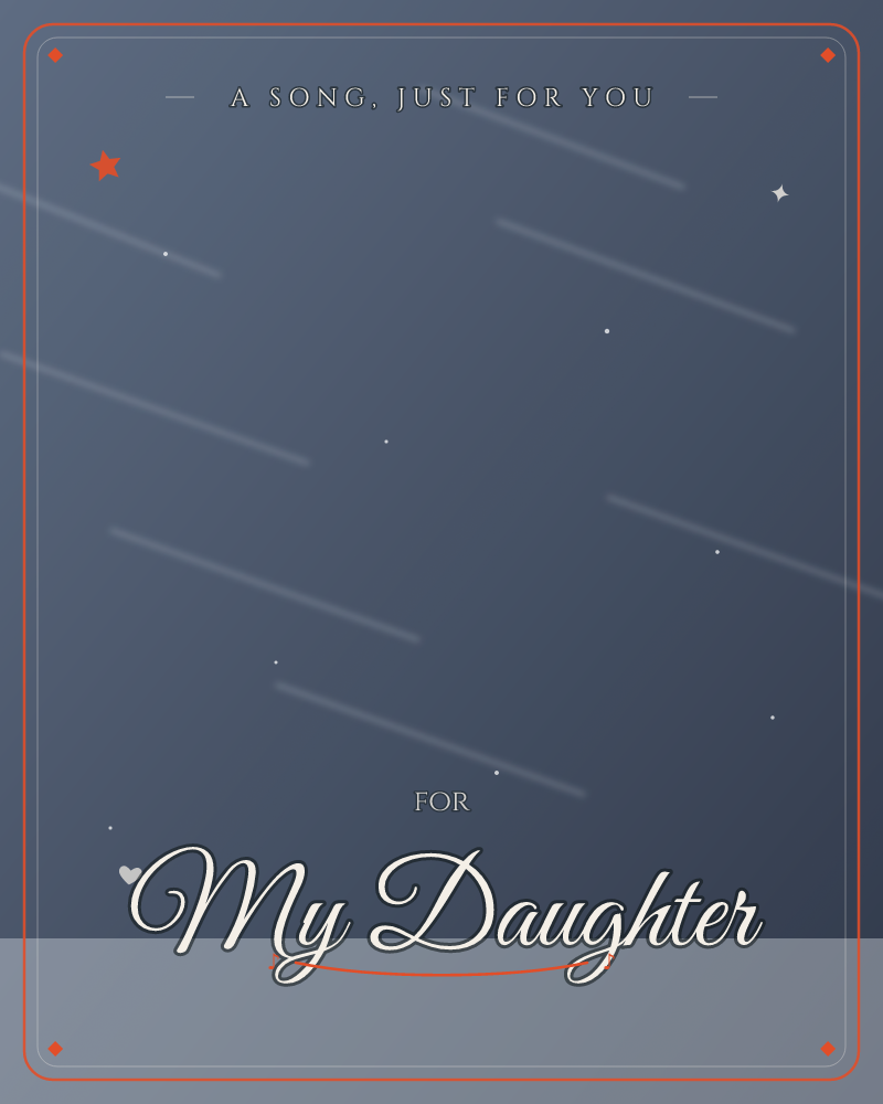 A dusky sky is streaked with faint diagonal trails of light, like falling stars caught mid-fall above a dark, quiet horizon, a any occasion e-card design by @DittyCityTeam
