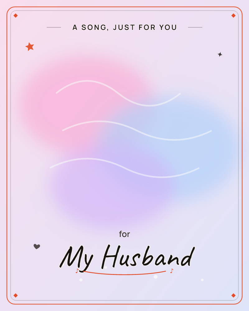 Soft blurred clouds of pink and blue melt together into a hazy lavender centre, with three thin white wavy lines drifting across like ribbons of light, a any occasion e-card design by @DittyCityTeam
