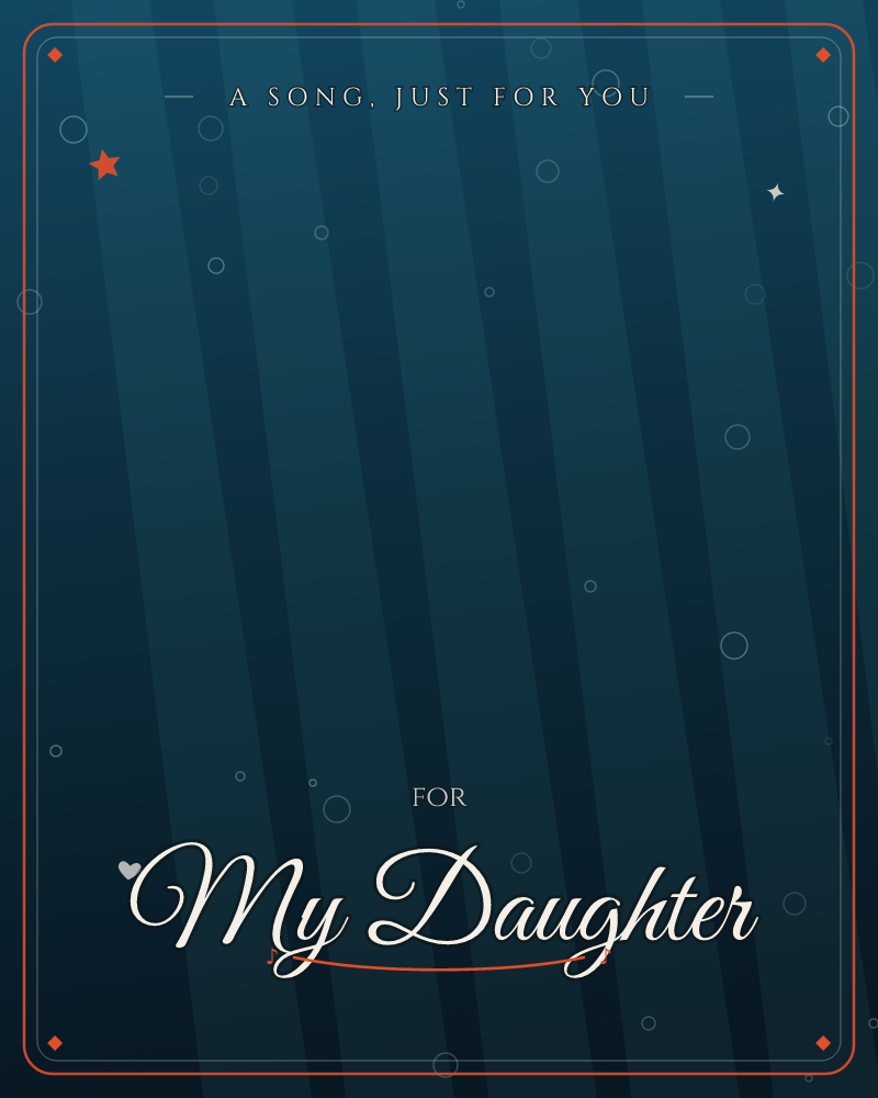 A deep teal backdrop is crossed by soft diagonal bands of light, like sunbeams filtering through still water, a any occasion e-card design by @DittyCityTeam