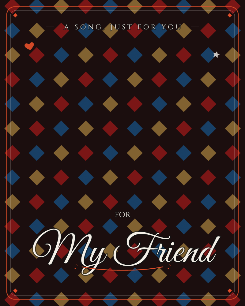 A dark, near-black background is covered edge to edge with small diamond shapes in a repeating grid, each rotated to sit like a tile on point, a any occasion e-card design by @DittyCityTeam