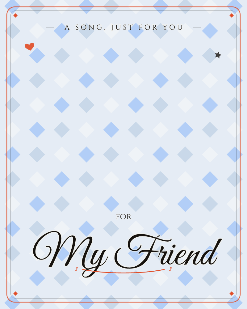 A repeating grid of small diamond shapes in shades of blue, grey and white covers the whole card, with a soft radial glow lightening the centre while…, a any occasion e-card design by @DittyCityTeam
