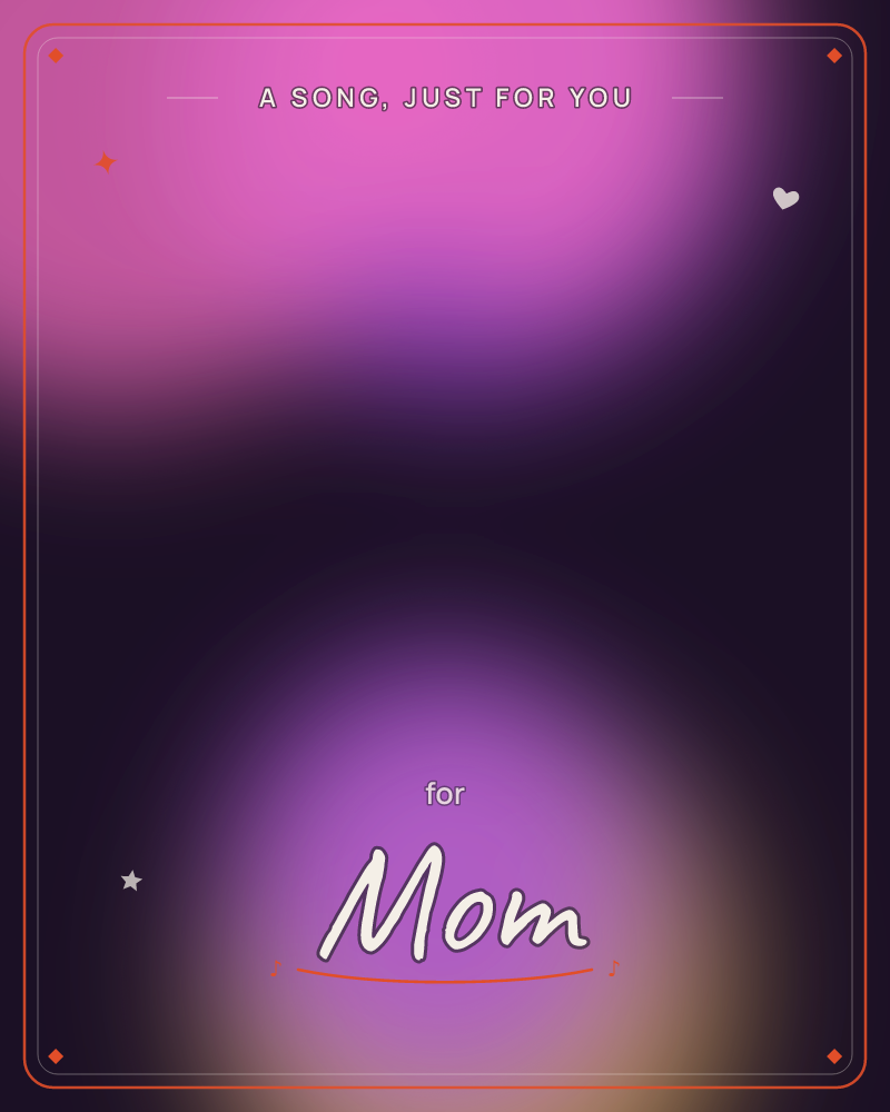 A hazy field of violet and magenta light glows softly against near-black corners, with two rounded blooms of colour stacked like distant orbs or…, a any occasion e-card design by @DittyCityTeam