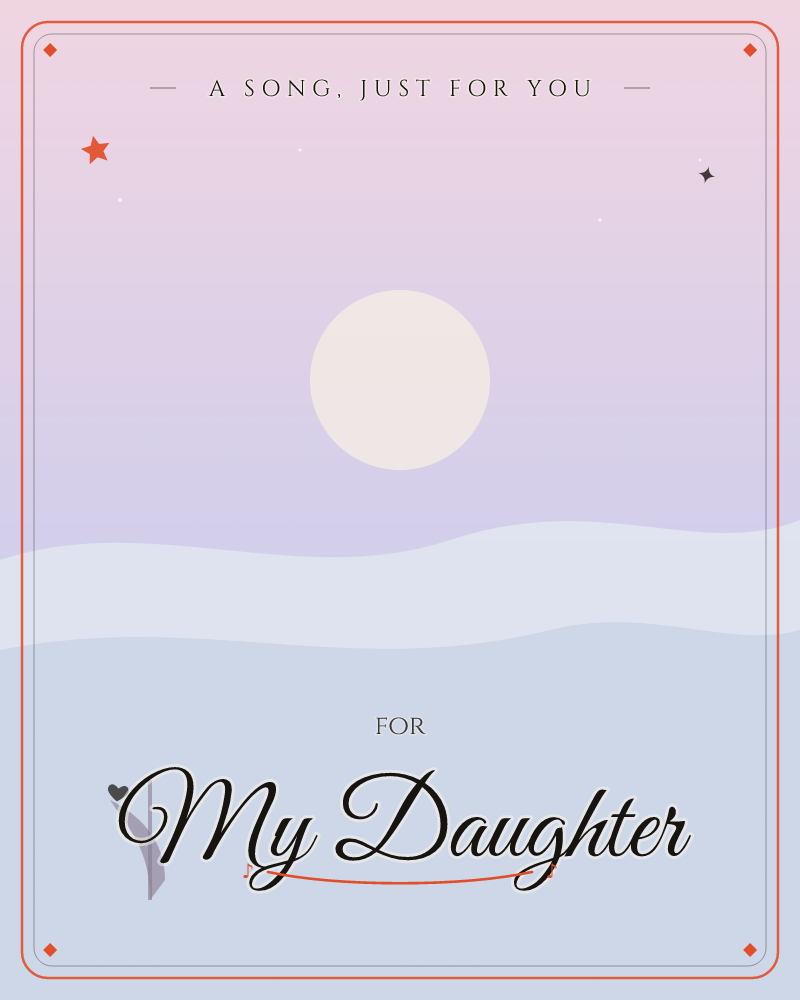 A pale moon glows above softly rolling hills rendered in muted mauve and lavender gradients, with a single sail-like shape rising from the misty ground…, a any occasion e-card design by @DittyCityTeam