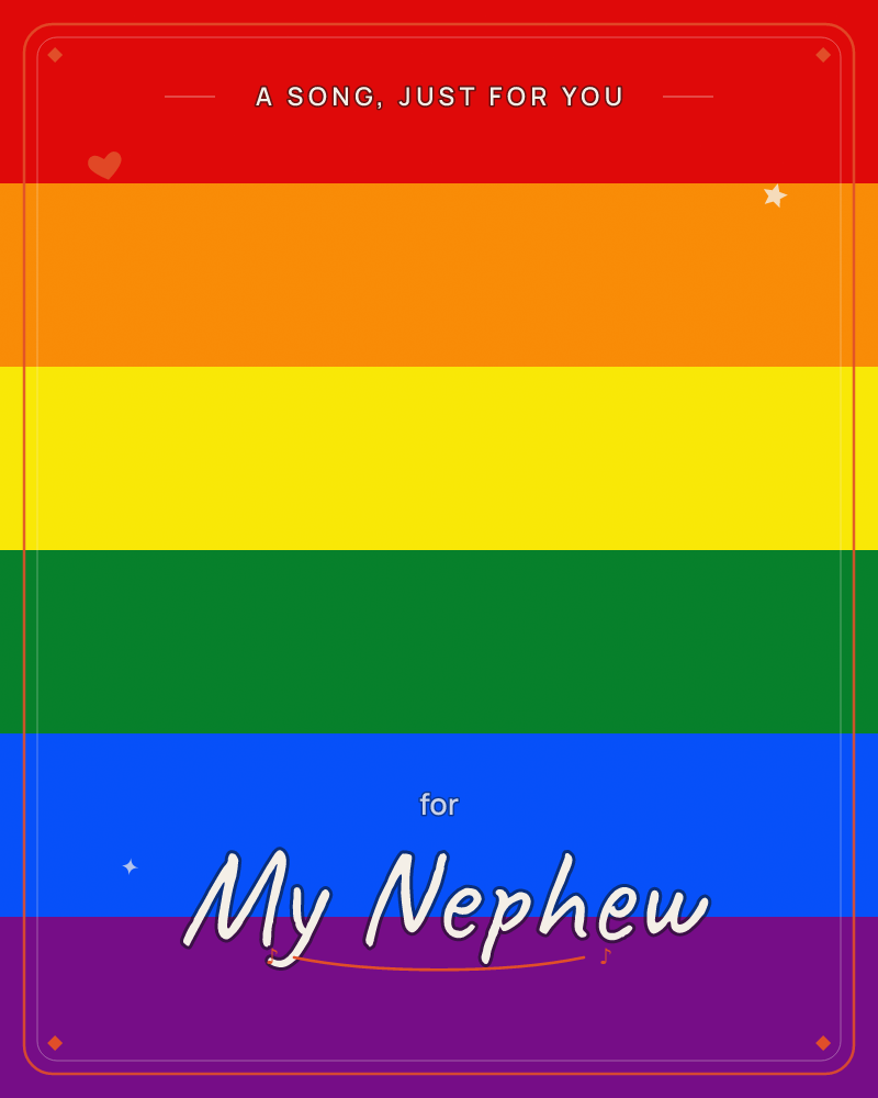 Bold stripes of red, orange, gold, green, blue, and violet blaze together like a banner of unshaken pride, a any occasion e-card design by @DittyCityTeam