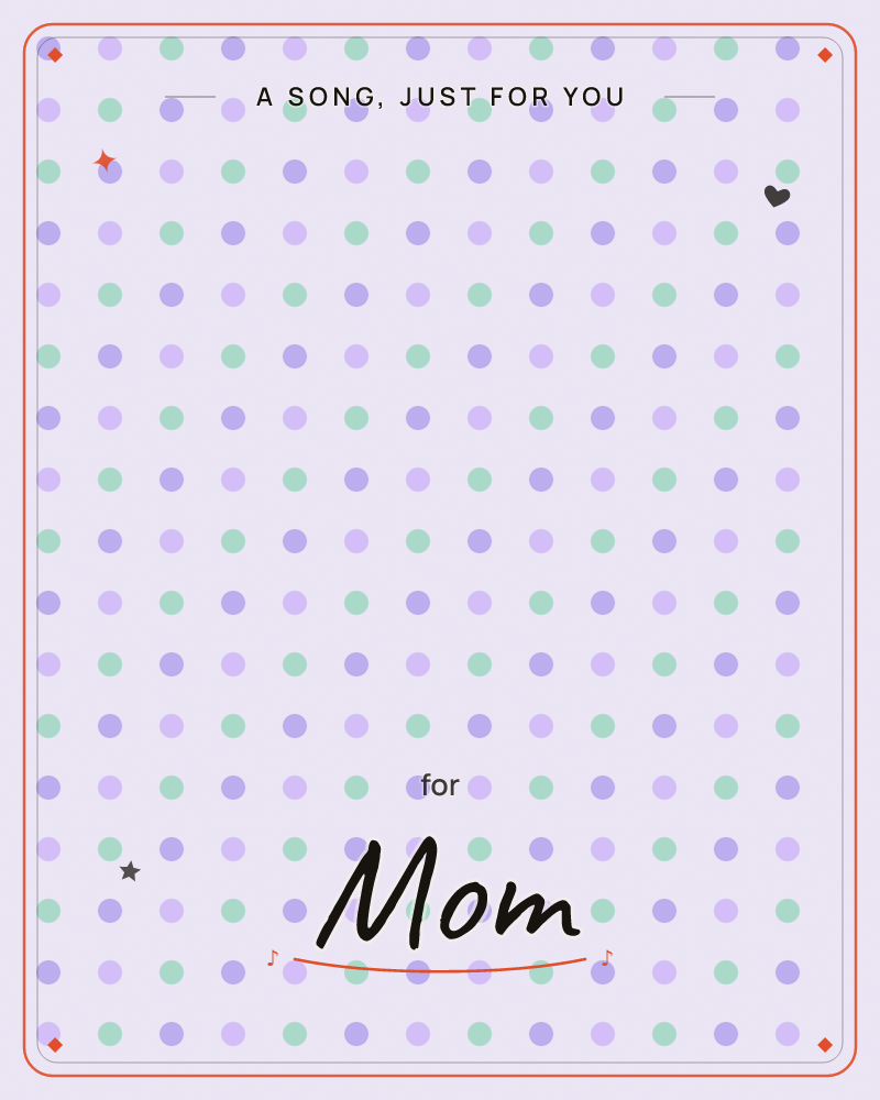 A soft grid of polka dots in lilac, lavender and mint fills the page, glowing brighter toward the centre where a pale light seems to shine through the…, a any occasion e-card design by @DittyCityTeam