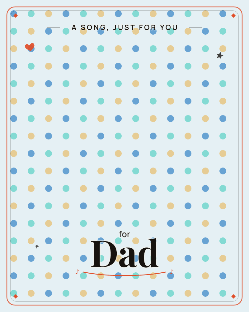 A simple polka-dot pattern fills the card in neat rows, each dot a soft shade of blue, teal, or golden yellow against a pale, faintly glowing background, a any occasion e-card design by @DittyCityTeam