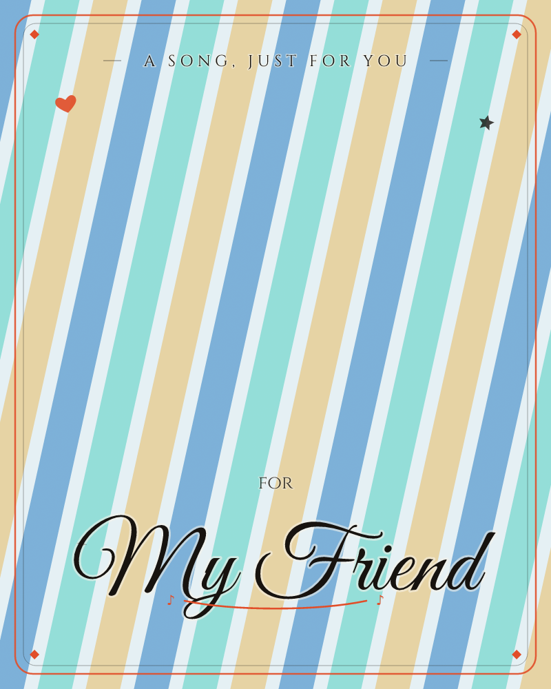 A repeating pattern of diagonal stripes in soft blue, mint, sand, and white runs across the whole card, evenly spaced and clean-edged, a any occasion e-card design by @DittyCityTeam