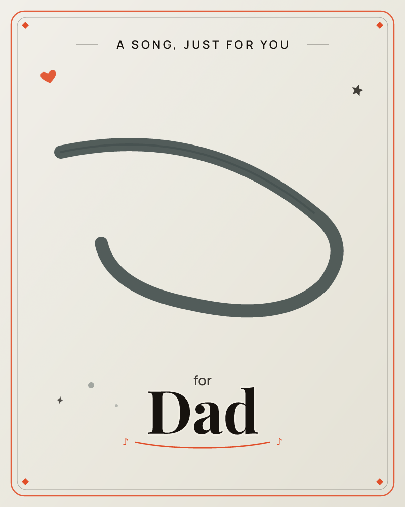 A single loose loop is drawn in dark charcoal-grey ink across a pale, softly clouded cream background, with two tiny dots resting below it like a hint…, a any occasion e-card design by @DittyCityTeam