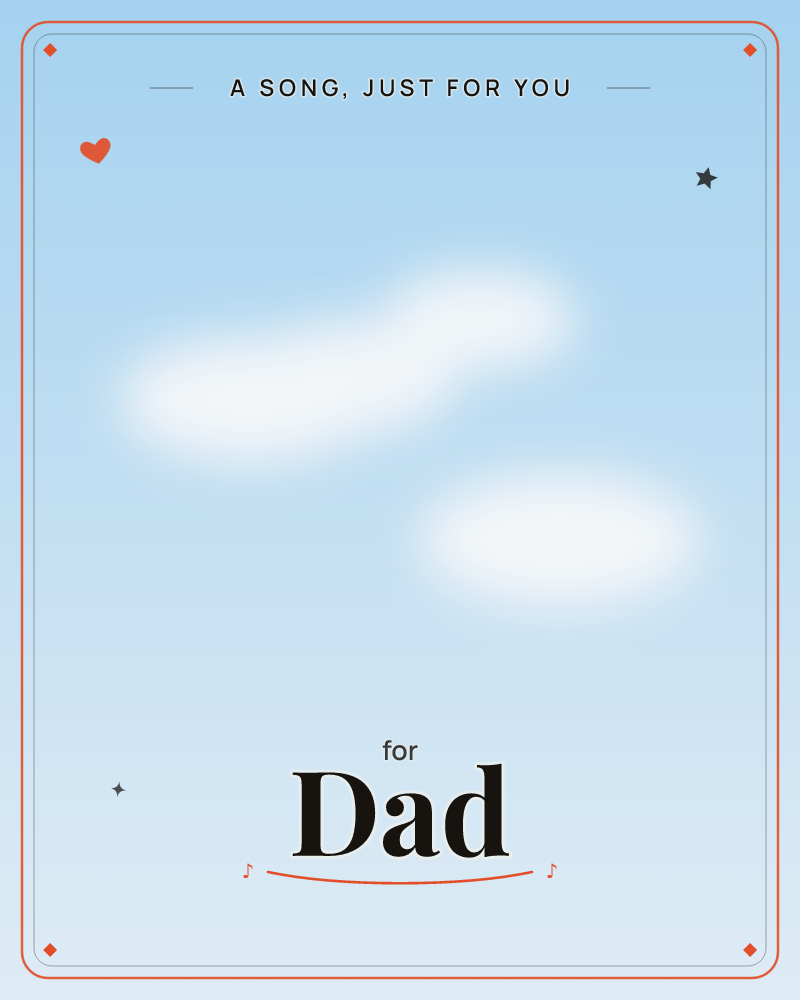 A soft, hazy sky fills the whole card, fading from deeper blue at the top to a pale, misty grey along the bottom edge, a any occasion e-card design by @DittyCityTeam
