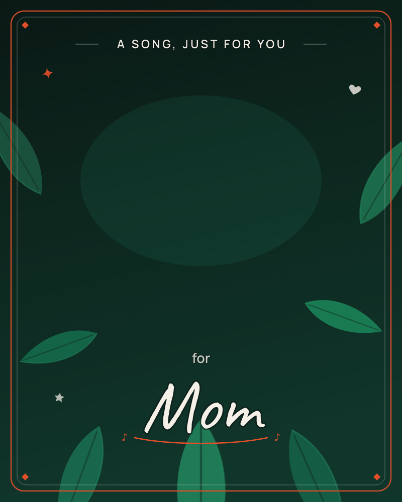A deep forest-green background holds a softly glowing oval at its centre, like a pool of muted light, a any occasion e-card design by @DittyCityTeam