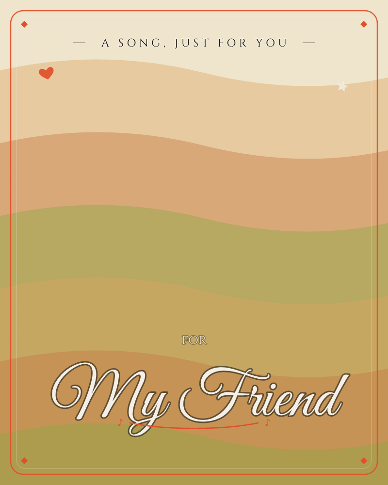 Layered waves of colour ripple down the page like rolling desert hills seen at dusk, each band shifting from soft grey-beige at the top to olive and…, a any occasion e-card design by @DittyCityTeam