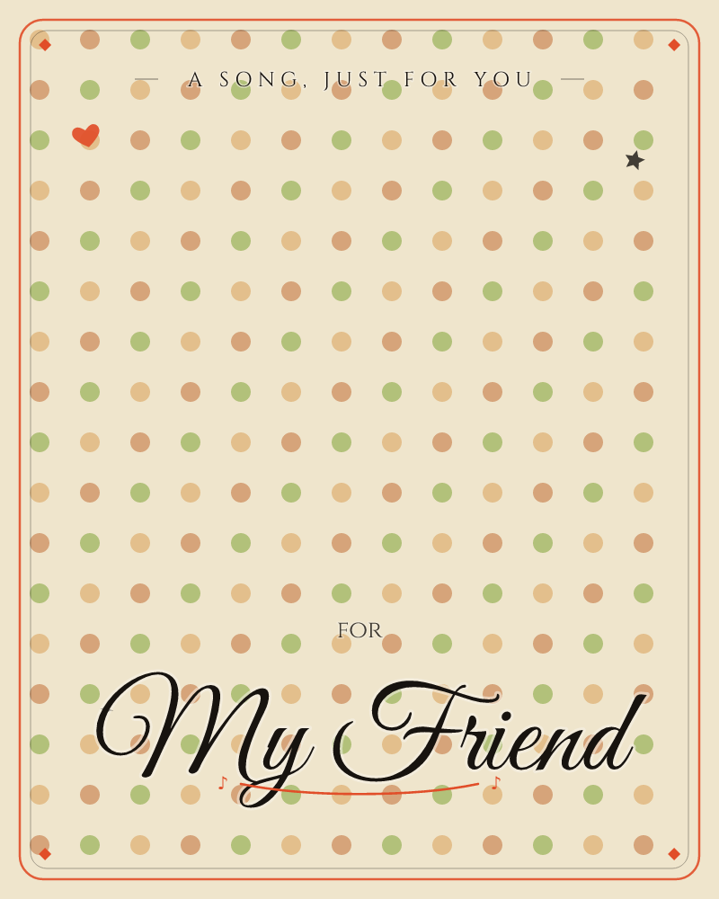 A repeating grid of small polka dots in muted green, tan, and terracotta covers a soft cream background, with the corners gently vignetted into shadow, a any occasion e-card design by @DittyCityTeam