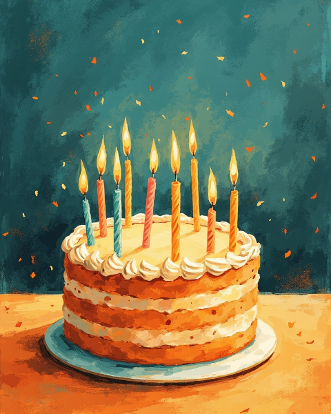 Birthday e-card design