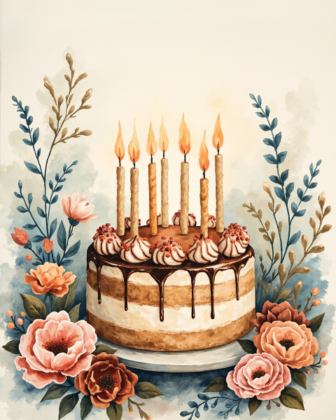 Birthday e-card design