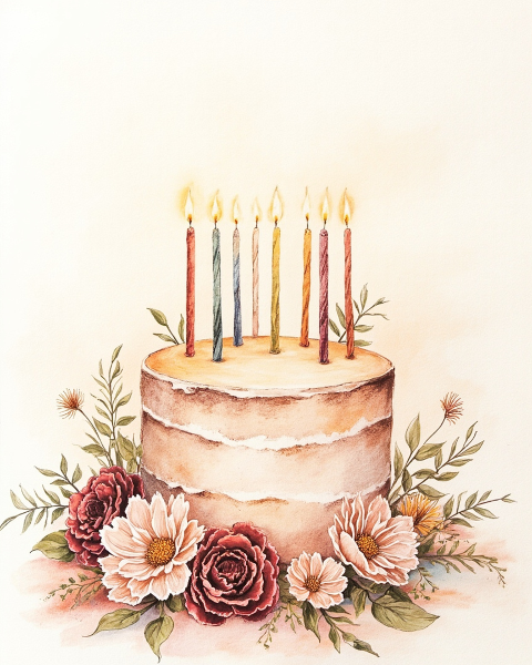 Birthday e-card design