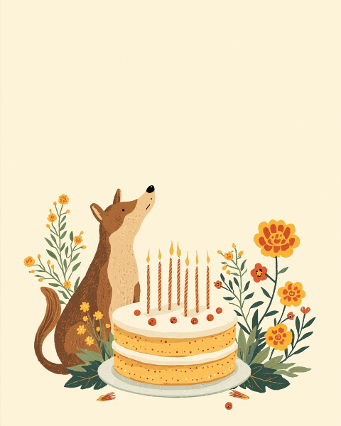Birthday e-card design