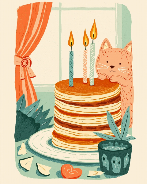 Birthday e-card design