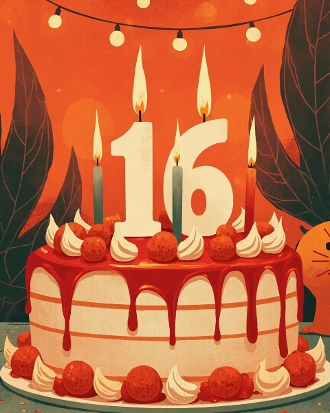 Birthday e-card design