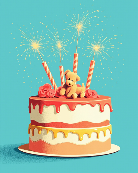Birthday e-card design