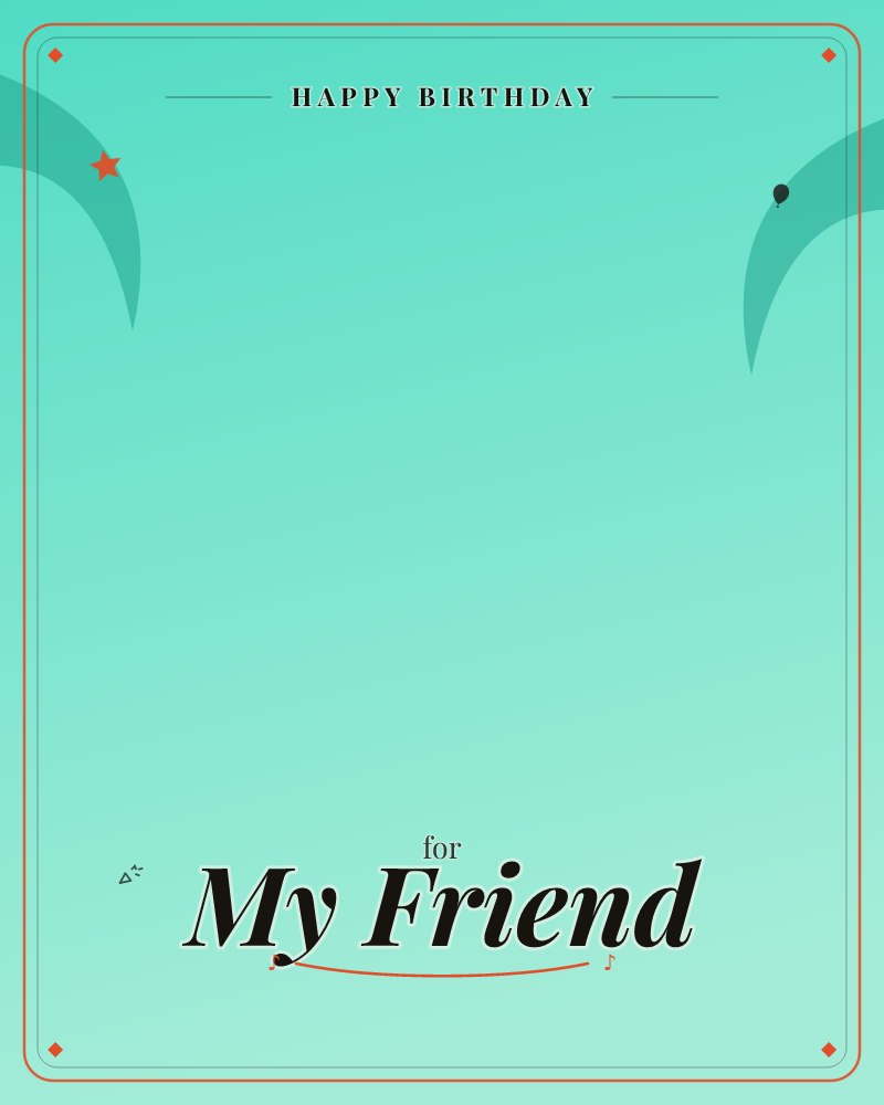 A soft field of teal and mint fades gently from a darker green top to a hazy grey-green base, with two faint curved shapes like wing tips or crescents…, a birthday e-card design by @DittyCityTeam