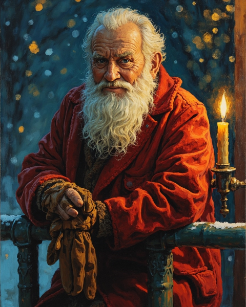Blue Hour Fireside Christmas e-card design