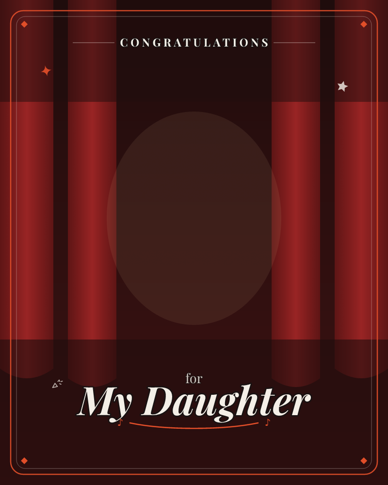 A row of glossy red cylindrical columns stands against a near-black background, catching a soft glow along their curved edges, a congratulations e-card design by @DittyCityTeam