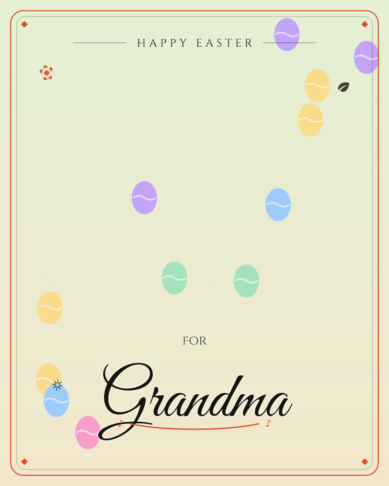 Pastel eggs scattered like soft secrets against a hazy, golden dawn, a easter e-card design by @DittyCityTeam