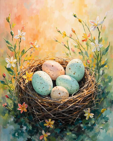 Easter e-card design