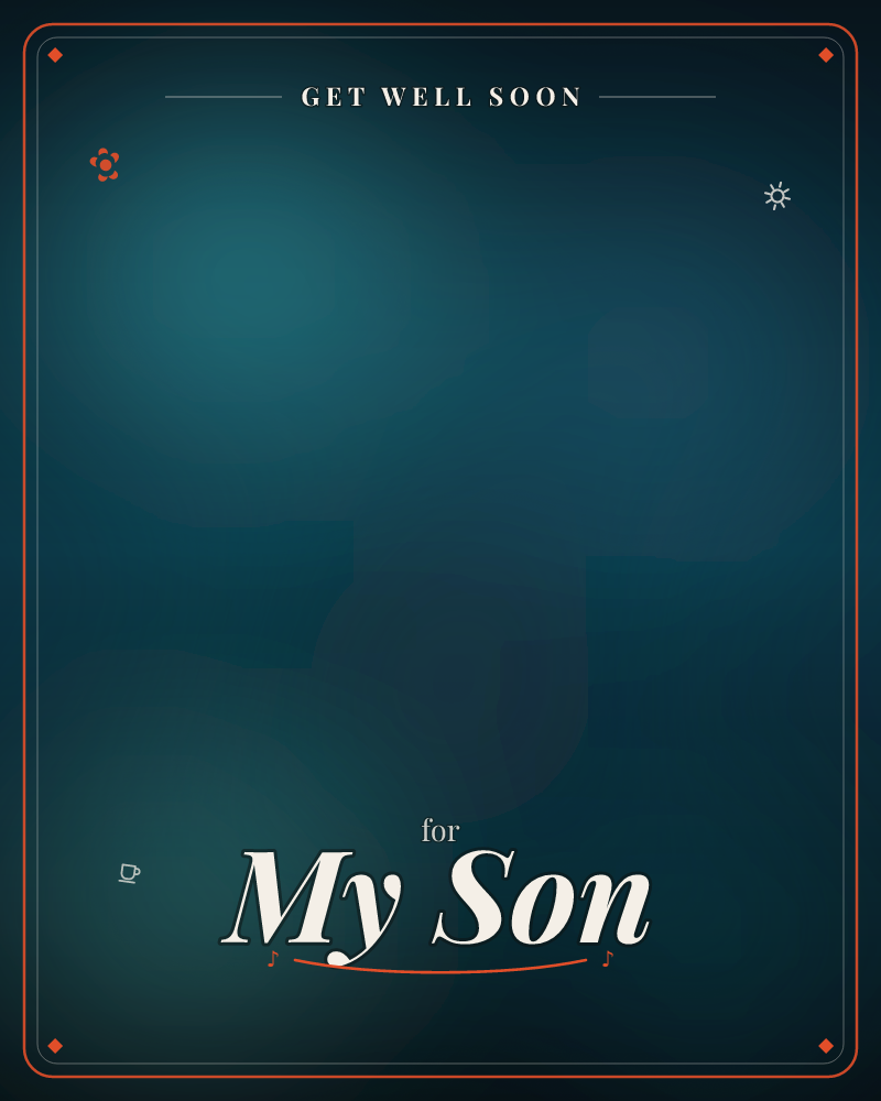 A hazy field of deep teal and navy melts into darkness at the edges, with a soft glow of lighter blue-green pooling in one corner like moonlight…, a getwell e-card design by @DittyCityTeam