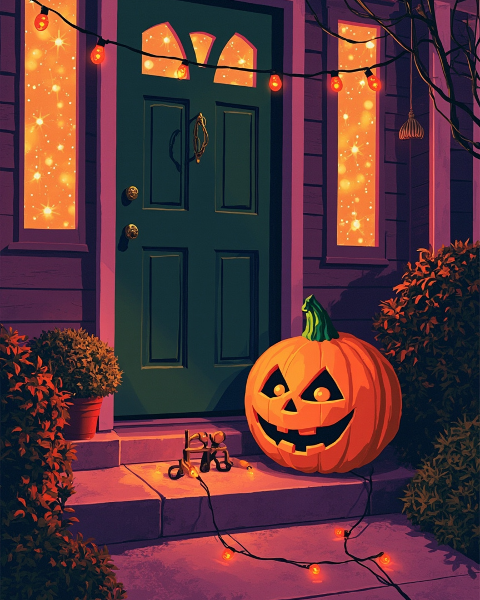 Halloween e-card design