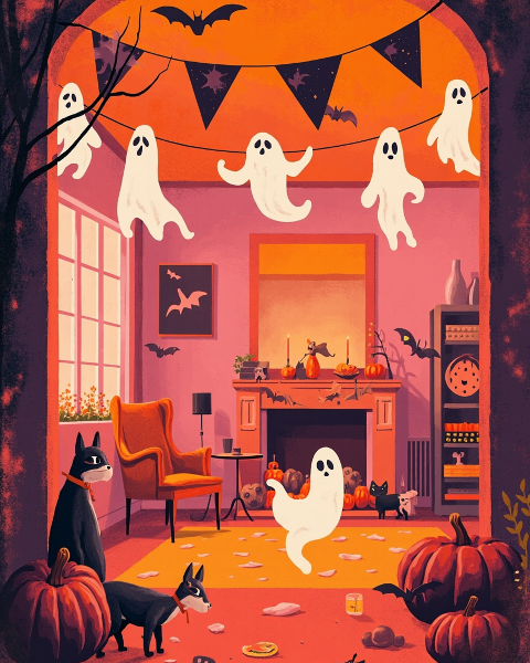 Halloween e-card design