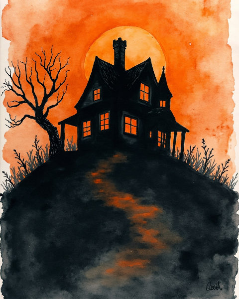 Halloween e-card design