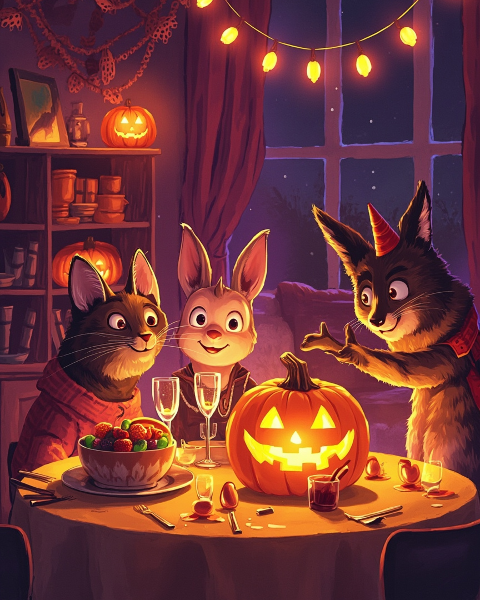 Halloween e-card design