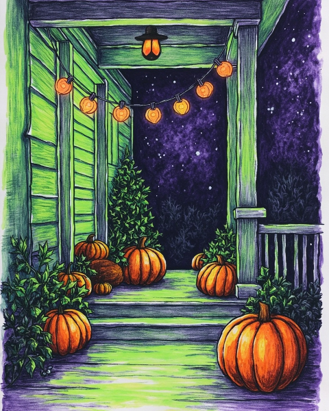 Halloween e-card design