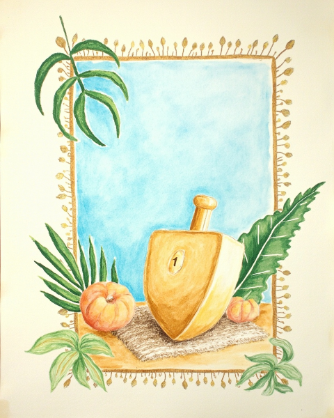 Hanukkah e-card design