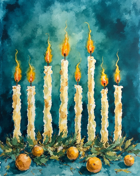 Hanukkah e-card design