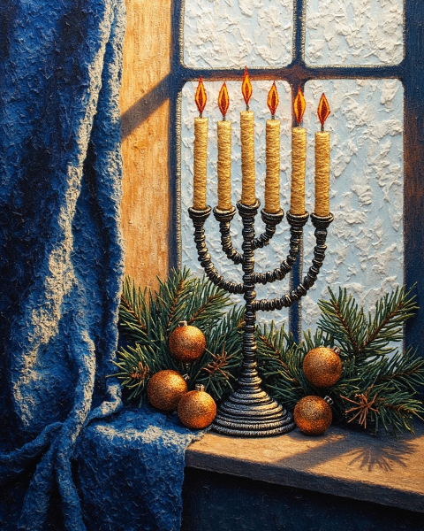 Hanukkah e-card design