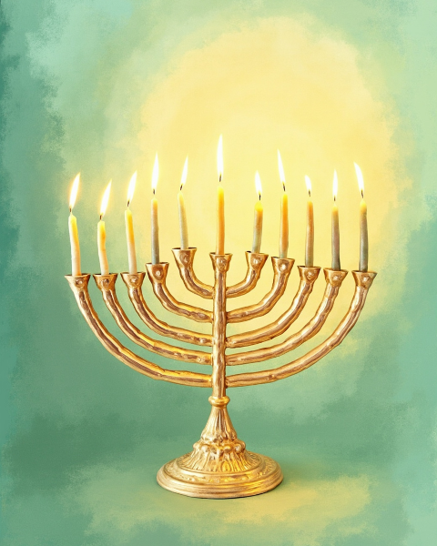 Hanukkah e-card design