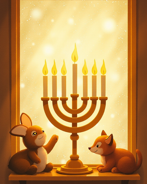Hanukkah e-card design