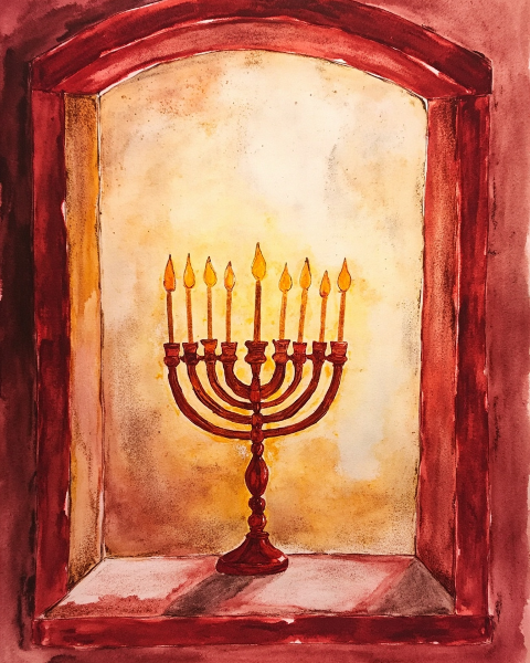 Hanukkah e-card design
