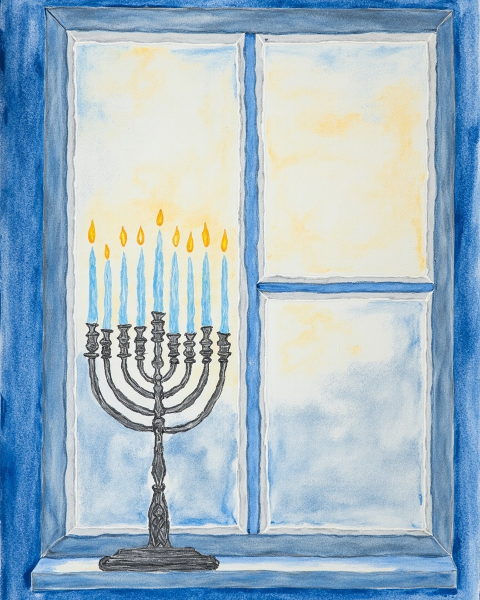 Hanukkah e-card design