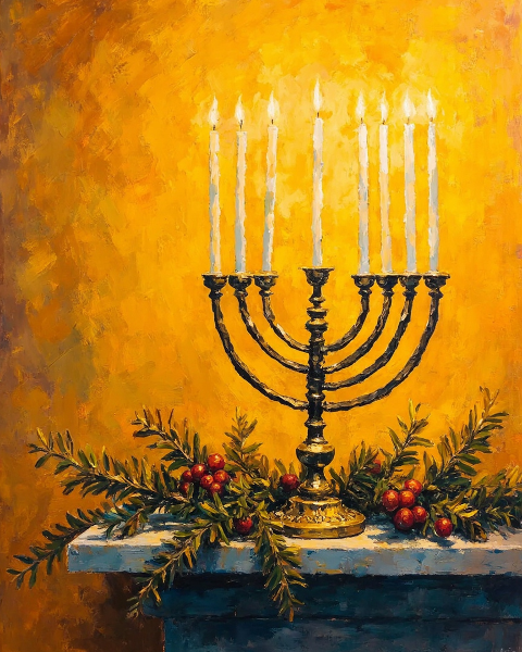 Hanukkah e-card design